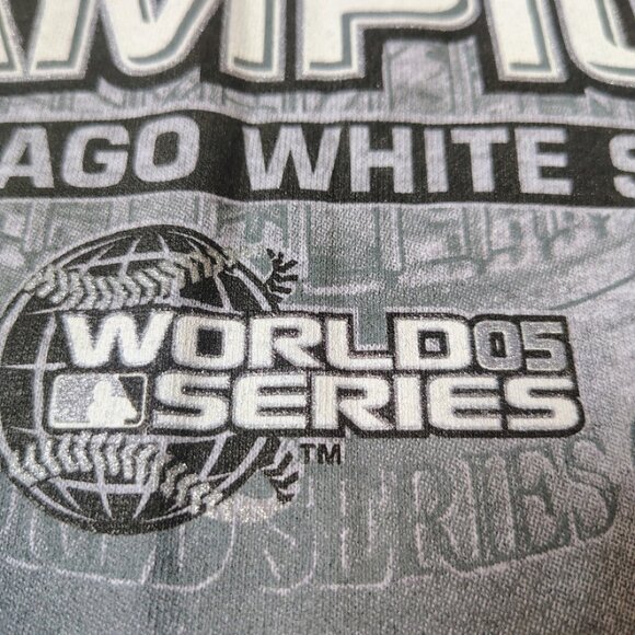 VINTAGE 2005 Chicago White Sox World Series Champions T-Shirt Size Large Gray - Picture 6 of 11